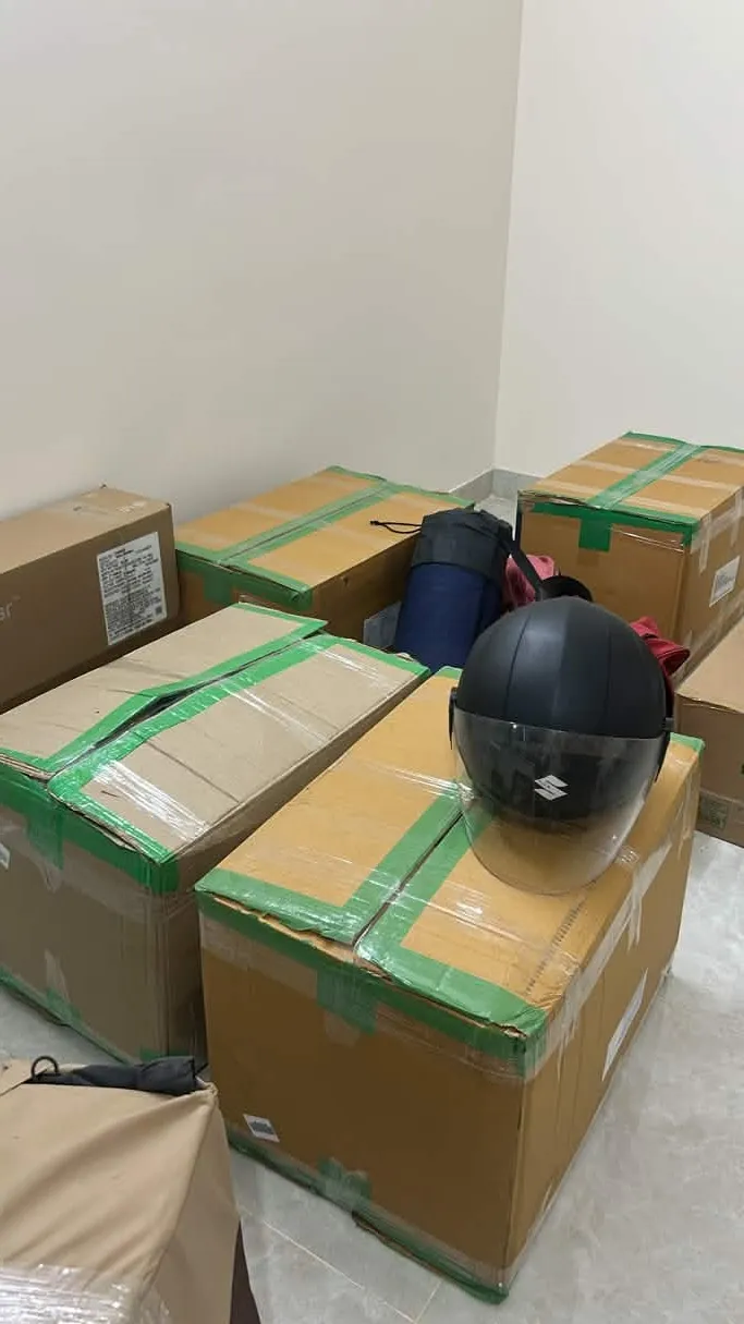 Moving boxes in the new house